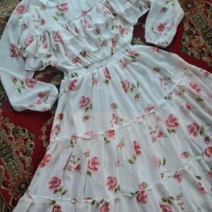 Floral white fairy gown